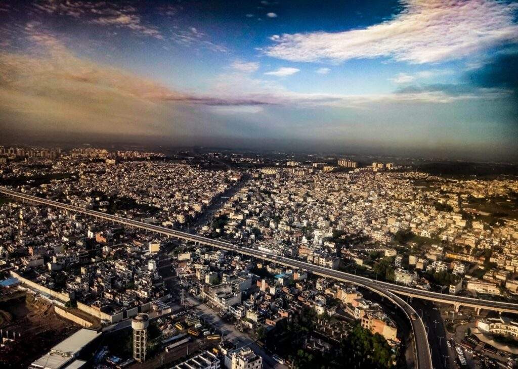 Aerial View of Chandigarh City transformed
