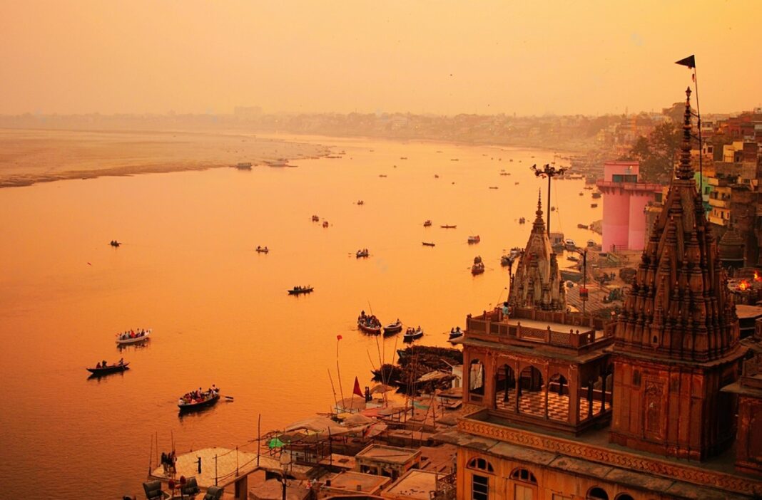 A view of the Ganges River in Varanasi
